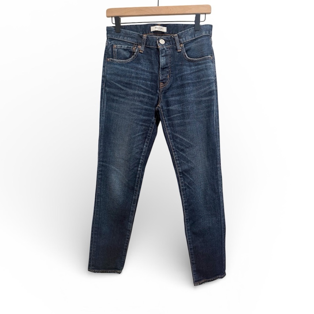 MOUSSY Vintage Skinny Straight Leg Jeans in Dark Wash Japanese Denim Classic